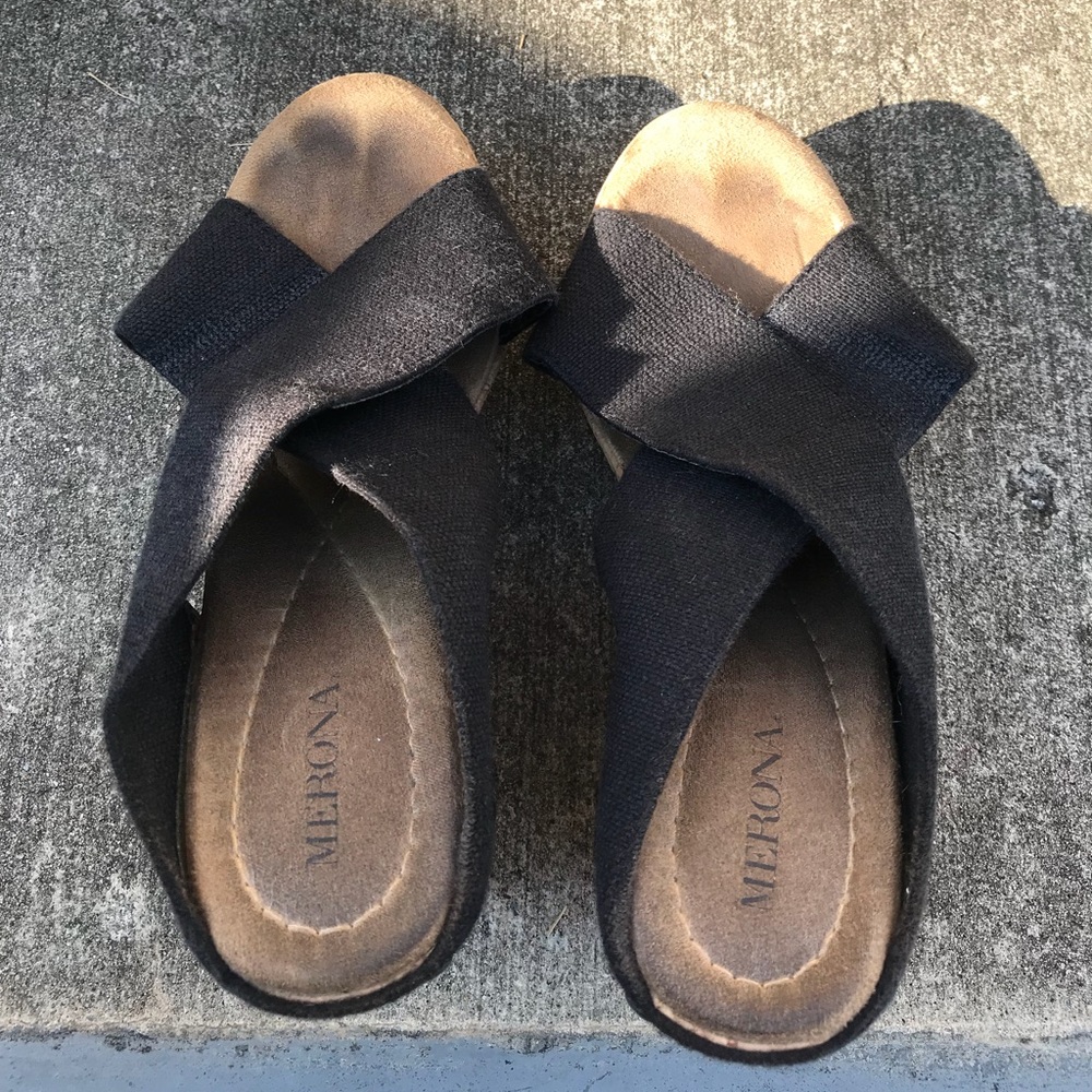 Merona black wedges